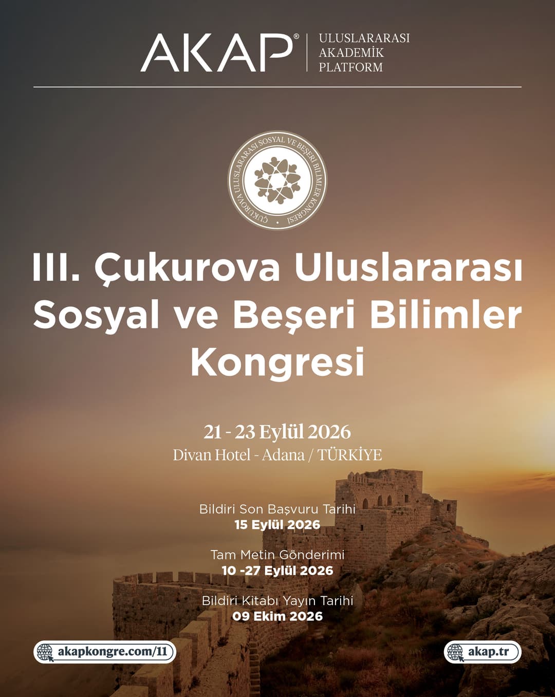 III. Çukurova Uluslararası Sosyal ve Beşeri Bilimler Kongresi