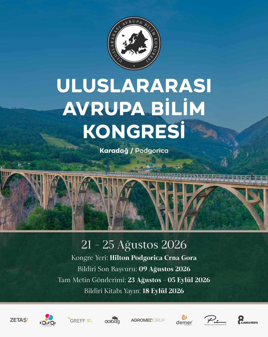 Uluslararası Avrupa Bilim Kongresi 2026 | Karadağ