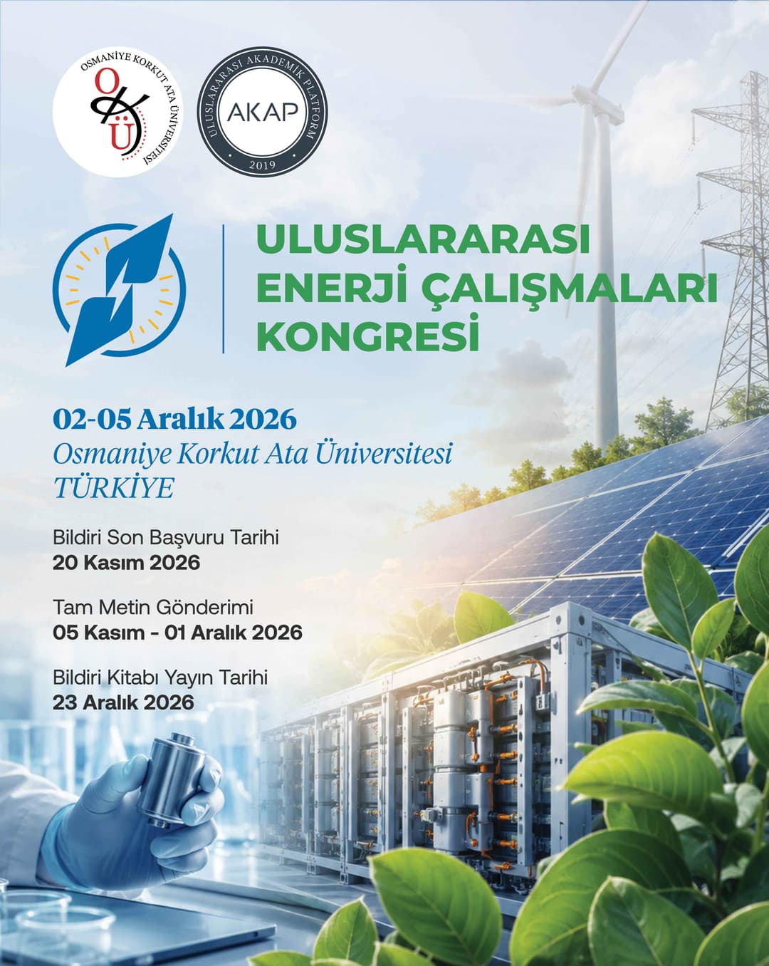 Uluslararası Enerji Çalışmaları Kongresi 2026 | AKAP & OKÜ