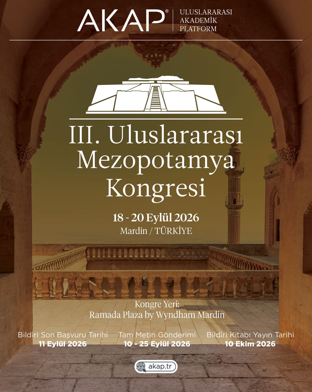 III. Uluslararası Mezopotamya Kongresi | Mardin  Yüzyüze & Online - AKAP