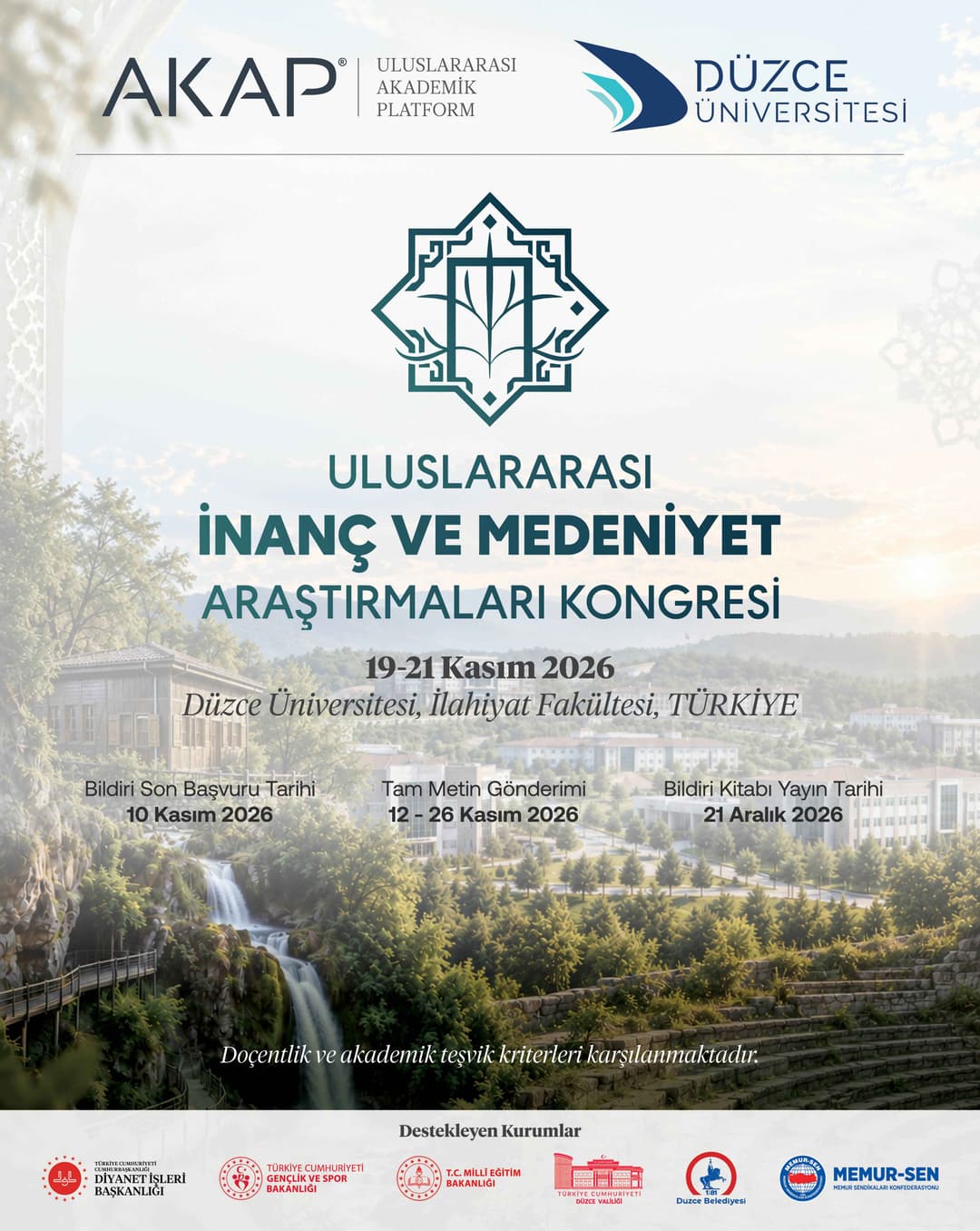 Uluslararası İnanç ve Medeniyet Araştırmaları Kongresi | Düzce 2026