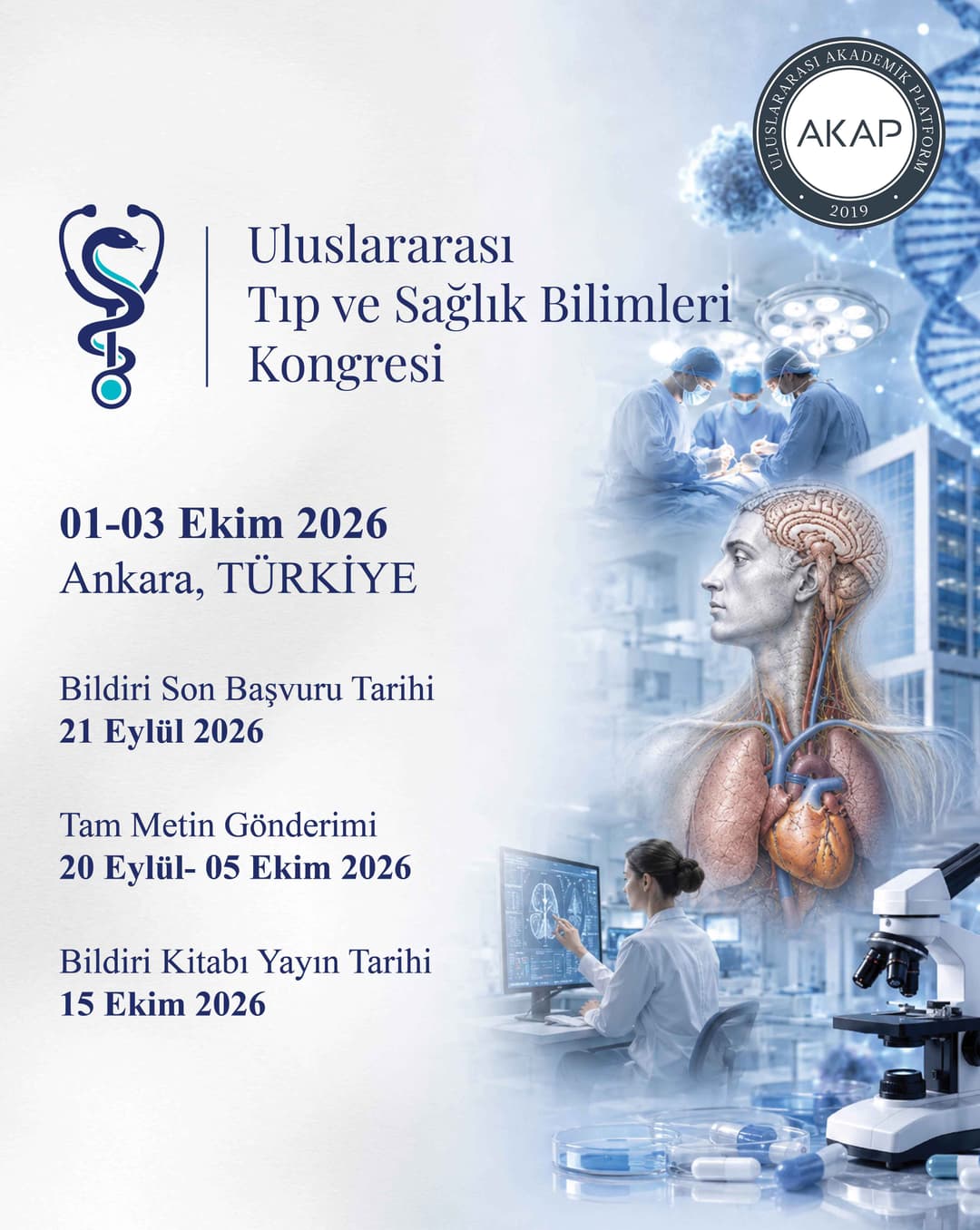 AKAP Uluslararası Tıp ve Sağlık Bilimleri Kongresi 2026 | Ankara